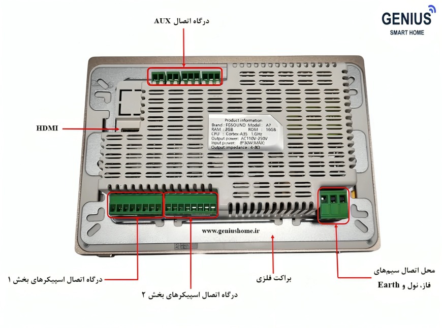 تاچ پنل صوتی 7 اینچی FG-787